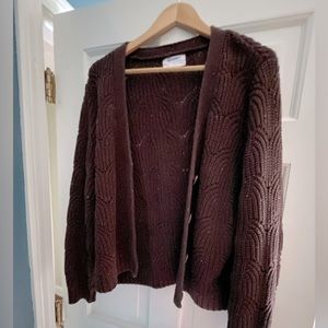 Chocolate Brown knit cardigan